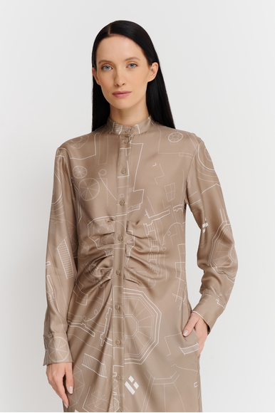  Длинное шелковое платье  Max Mara Leisure MELANIA 242622603 купить в интернет-магазине Bestelle фото 4