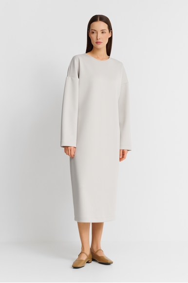 Длинное платье жемчужного цвета Max Mara Leisure BRAIDA 242662610 купить в интернет-магазине Bestelle фото 1