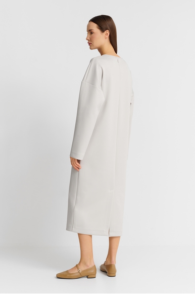 Длинное платье жемчужного цвета Max Mara Leisure BRAIDA 242662610 купить в интернет-магазине Bestelle фото 3