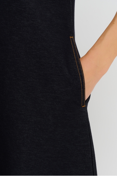 Синее платье миди с короткими рукавами Max Mara Leisure BELLUNO 242662606 купить в интернет-магазине Bestelle фото 5