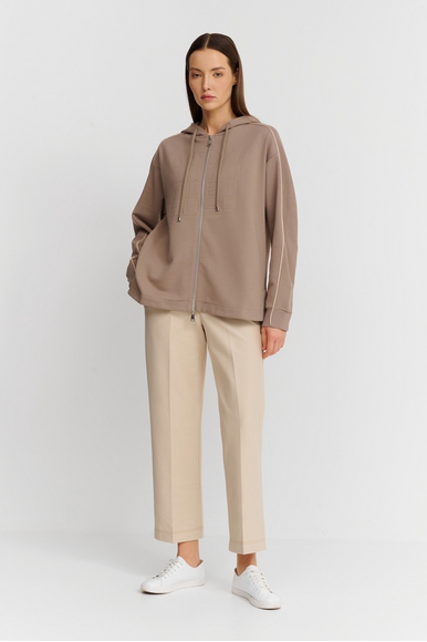 Женское бежевое худи  Max Mara Leisure ALBORE 242692601 купить в интернет-магазине Bestelle фото 4