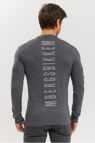 Мужской серый джемпер  Bikkembergs PBMM0383 купить в интернет-магазине Bestelle фото 2