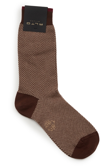 Мужские коричневые носки ALTO MILANO 2254UC купить в интернет-магазине Bestelle фото 2