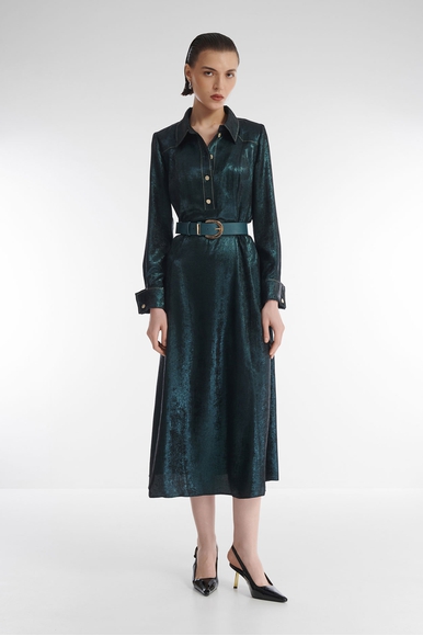 Зелёное платье миди Caterina Leman SU7957-124A купить в интернет-магазине Bestelle фото 1