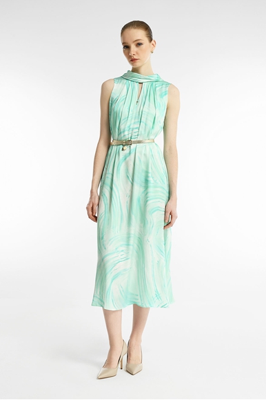 Длинное зеленое платье без рукавов Caterina Leman SU7018-115 купить в интернет-магазине Bestelle фото 1
