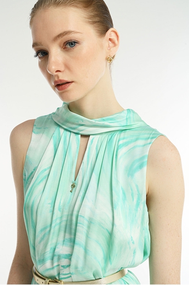 Длинное зеленое платье без рукавов Caterina Leman SU7018-115 купить в интернет-магазине Bestelle фото 4