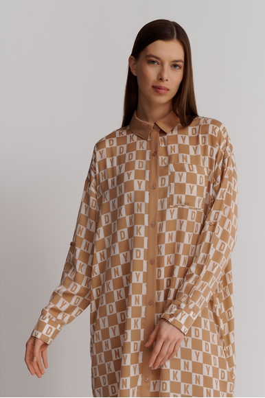  Женский длинный халат на пуговицах  DKNY YI20019 купить в интернет-магазине Bestelle фото 3