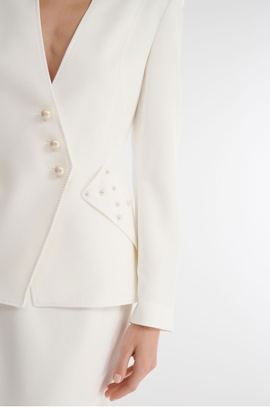 Женский белый жакет Caterina Leman ZA8278-218 купить в интернет-магазине Bestelle фото 7