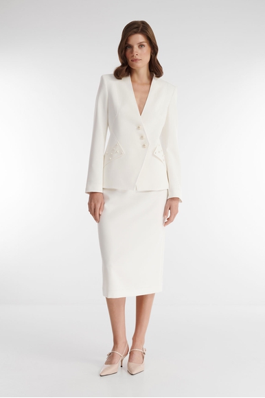 Женский белый жакет Caterina Leman ZA8278-218 купить в интернет-магазине Bestelle фото 6