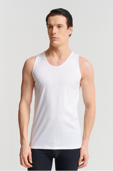 Мужская белая майка из хлопка Zimmerli 286-1440 купить в интернет-магазине Bestelle фото 1