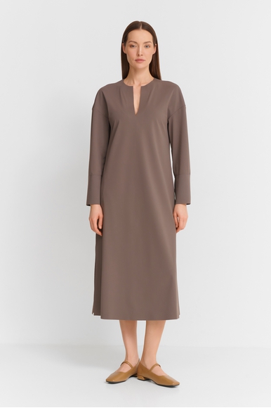 Коричневое платье миди MM by MaxMara RAPACE 251662106 купить в интернет-магазине Bestelle фото 1