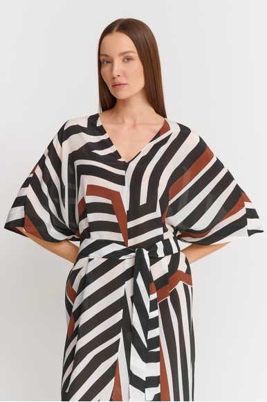 Длинное платье с короткими рукавами Max Mara Leisure WARREN 2516221069 купить в интернет-магазине Bestelle фото 3