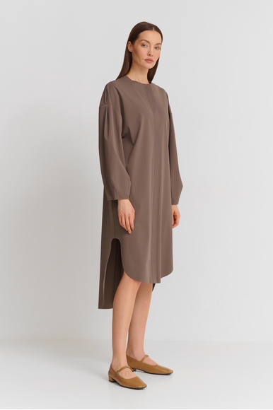 Коричневое платье миди MM by MaxMara DRINA 251662105 купить в интернет-магазине Bestelle фото 2