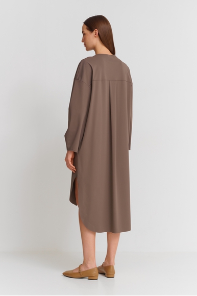 Коричневое платье миди MM by MaxMara DRINA 251662105 купить в интернет-магазине Bestelle фото 3