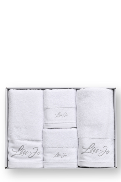 Набор из 5 белых полотенец 55x105, 100x150, 38x59 см LIU JO LB933B купить в интернет-магазине Bestelle фото 7