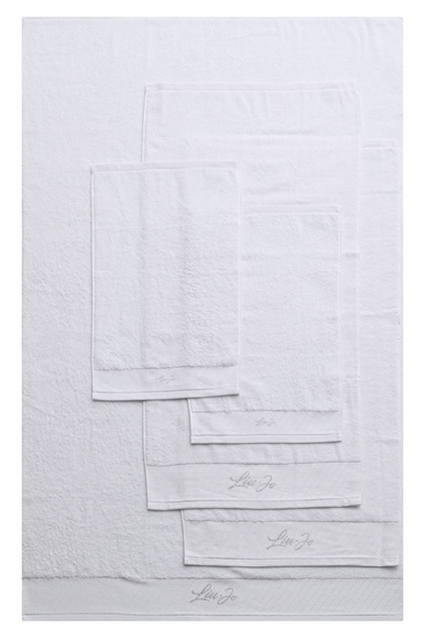 Набор из 5 белых полотенец 55x105, 100x150, 38x59 см LIU JO LB933B купить в интернет-магазине Bestelle фото 9