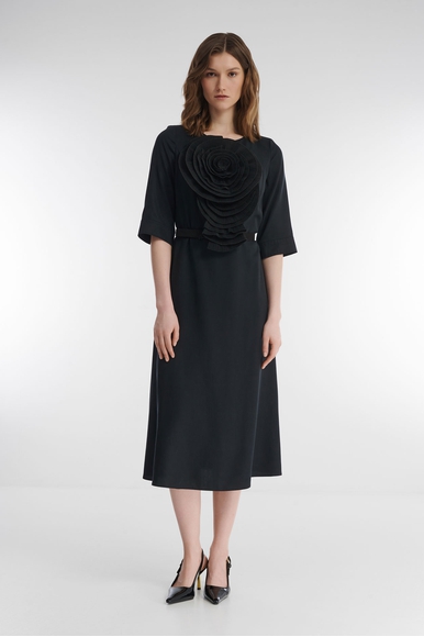 Чёрное платье миди Caterina Leman SU8268-221 купить в интернет-магазине Bestelle фото 1