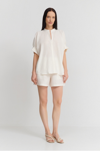 Ванильная блузка из льна Shan 42536-60 купить в интернет-магазине Bestelle фото 3