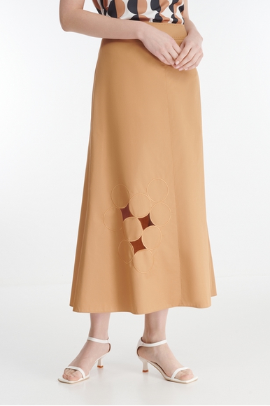 Коричневая юбка миди Caterina Leman SA8436-210 купить в интернет-магазине Bestelle фото 4