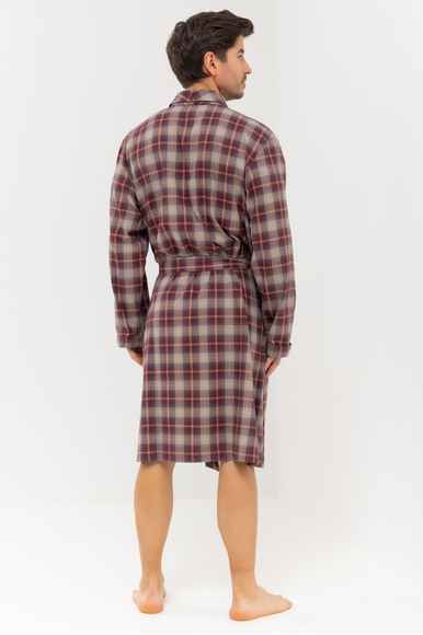 Мужской хлопковый халат в клетку Hanro 075729 купить в интернет-магазине Bestelle фото 2