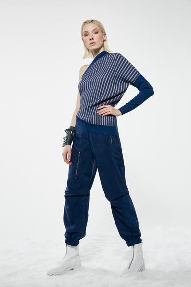 Джемпер в полоску с одним рукавом Oblique Creations I2015144MA/SM купить в интернет-магазине Bestelle фото 2