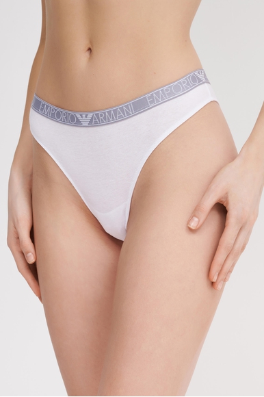 Набор белых женских трусов-слипов 2 шт. Emporio Armani 1647524R223 купить в интернет-магазине Bestelle фото 2