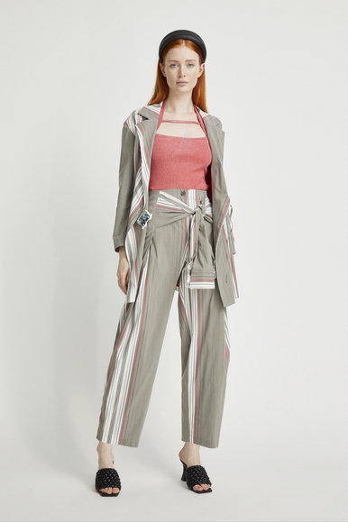 Женские широкие брюки в полоску Oblique Creations SS2217138PA купить в интернет-магазине Bestelle фото 1