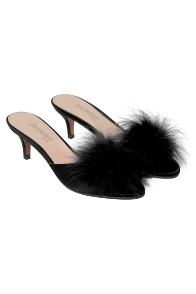 Женские чёрные домашние туфли Jaimies Lola купить в интернет-магазине Bestelle фото 2