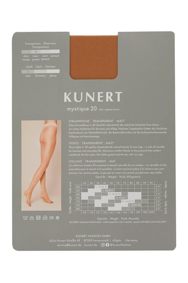 Колготки бежевые Mystique 20 den Kunert 110352000 купить в интернет-магазине Bestelle фото 9