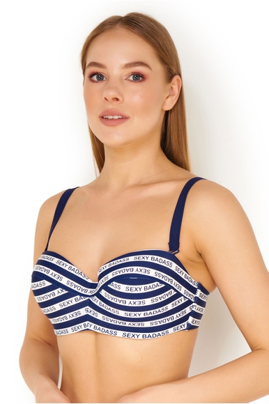  Лиф бандо с плотной чашкой в полоску  plus size  Marlies Dekkers 350201 купить в интернет-магазине Bestelle фото 1