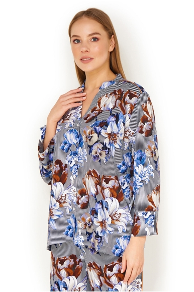  Женская рубашка в полоску с принтом  Jockey 8610211H купить в интернет-магазине Bestelle фото 1