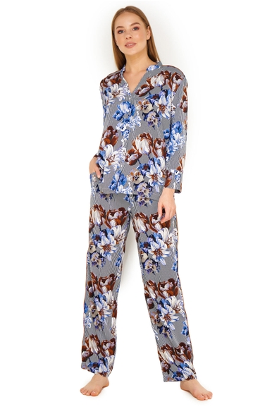  Женская рубашка в полоску с принтом  Jockey 8610211H купить в интернет-магазине Bestelle фото 3