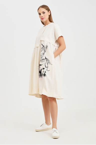  Женское ванильное платье с принтом  High 72154905E16 купить в интернет-магазине Bestelle фото 2