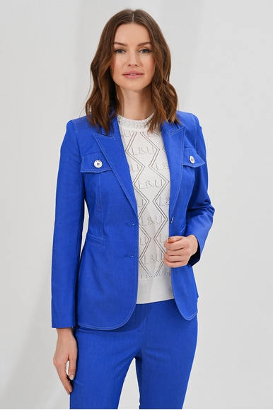 Синий жакет из хлопка Caterina Leman ZA5888B-210 купить в интернет-магазине Bestelle фото 2
