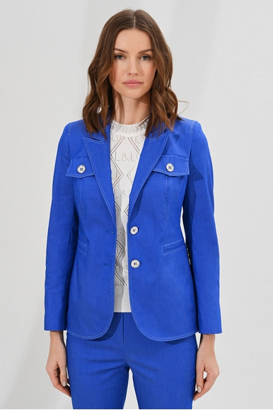Синий жакет из хлопка Caterina Leman ZA5888B-210 купить в интернет-магазине Bestelle фото 1