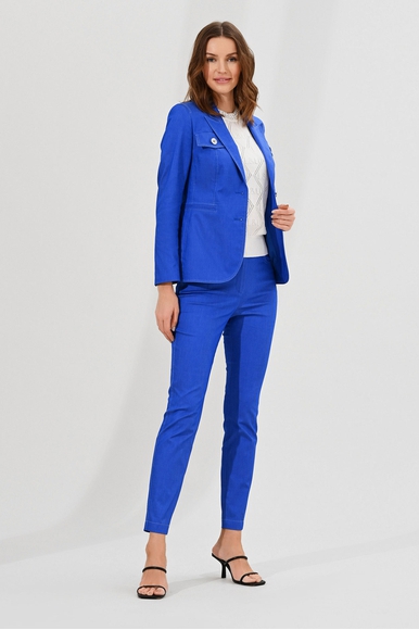 Синий жакет из хлопка Caterina Leman ZA5888B-210 купить в интернет-магазине Bestelle фото 5