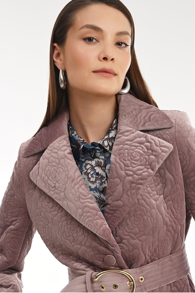 Женское розовое пальто Caterina Leman PL6597-201A купить в интернет-магазине Bestelle фото 5