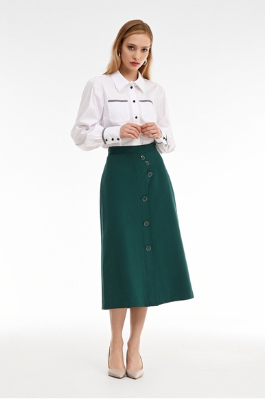 Зеленая юбка миди Caterina Leman SA6550-154 купить в интернет-магазине Bestelle фото 4