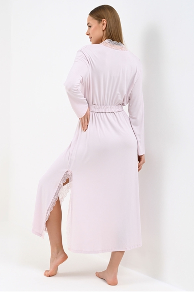 Женский домашний длинный халат с кружевом Petit Pas 101044 купить в интернет-магазине Bestelle фото 2