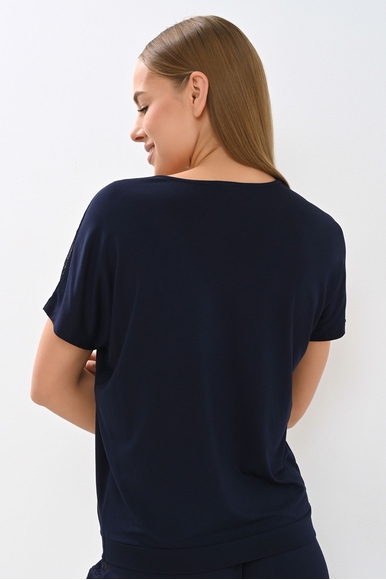 Женская домашняя футболка-топ с кружевом Petit Pas 101045 купить в интернет-магазине Bestelle фото 2