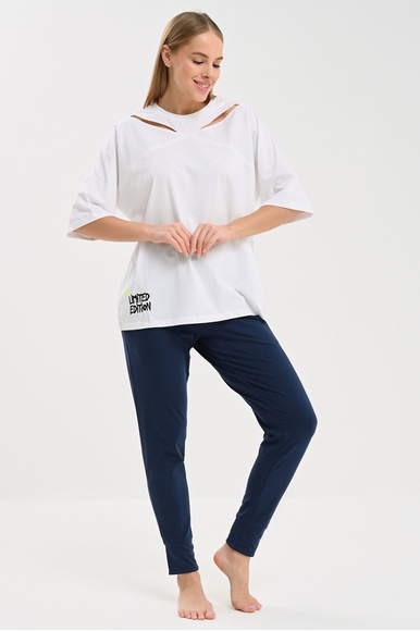  Женская белая домашняя хлопковая футболка  Chantelle X C01430 купить в интернет-магазине Bestelle фото 3