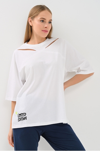  Женская белая домашняя хлопковая футболка  Chantelle X C01430 купить в интернет-магазине Bestelle фото 1