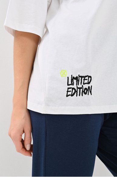  Женская белая домашняя хлопковая футболка  Chantelle X C01430 купить в интернет-магазине Bestelle фото 4