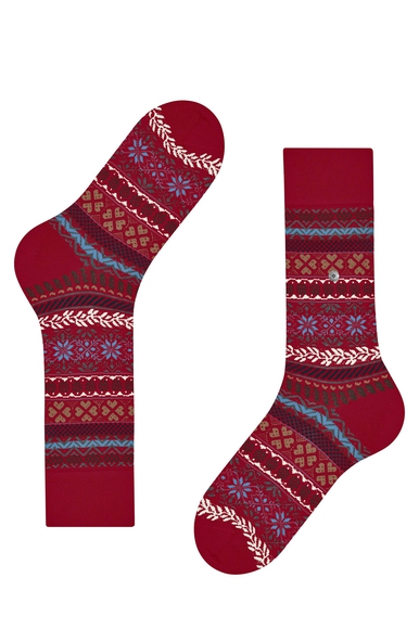 Носки мужские красные Country Fair Isle Burlington 24737 купить в интернет-магазине Bestelle фото 3