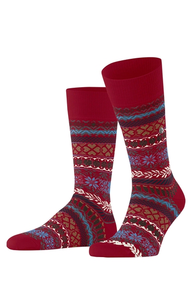 Носки мужские красные Country Fair Isle Burlington 24737 купить в интернет-магазине Bestelle фото 1