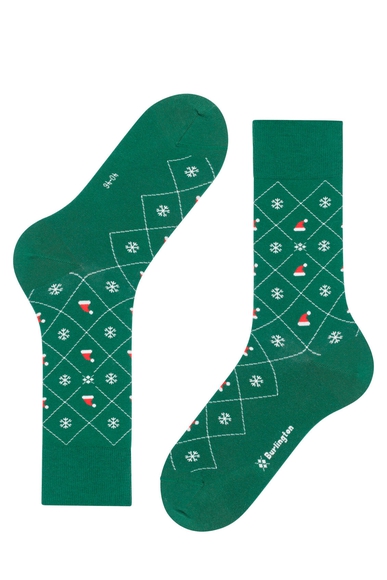 Носки мужские зелёные X-Mas Argyle Burlington 24740 купить в интернет-магазине Bestelle фото 4