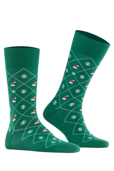 Носки мужские зелёные X-Mas Argyle Burlington 24740 купить в интернет-магазине Bestelle фото 3