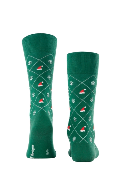 Носки мужские зелёные X-Mas Argyle Burlington 24740 купить в интернет-магазине Bestelle фото 2