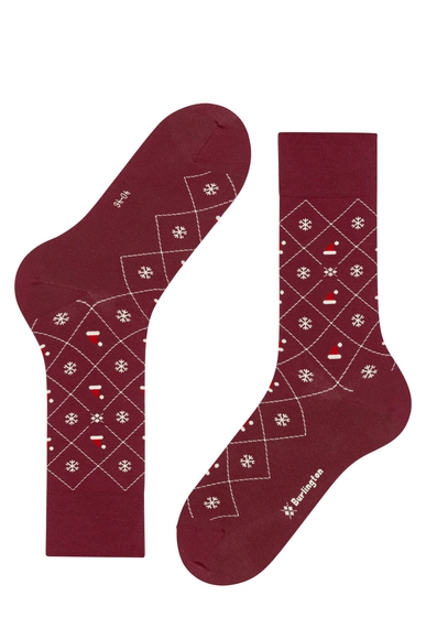 Носки мужские бордовые X-Mas Argyle Burlington 24740 купить в интернет-магазине Bestelle фото 4