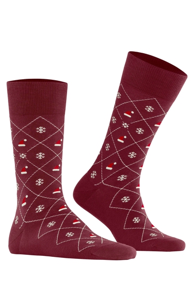 Носки мужские бордовые X-Mas Argyle Burlington 24740 купить в интернет-магазине Bestelle фото 3